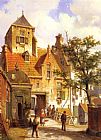 A Street Scene in Haarlem by Willem Koekkoek
